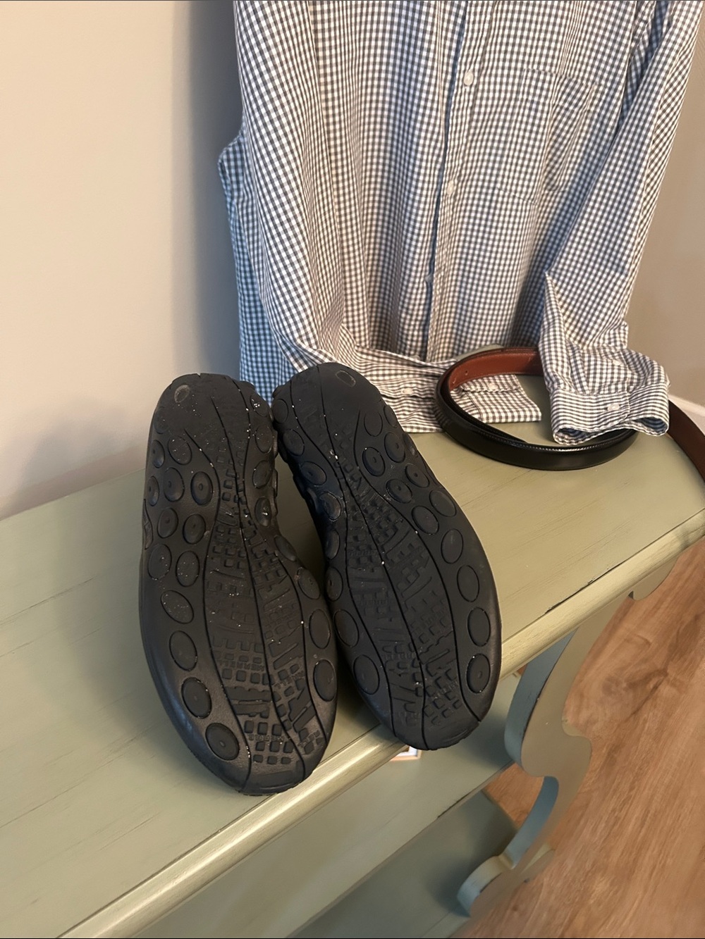 Merrell Black Slip-On Leather Casual Loafers - Picture 6 of 7
